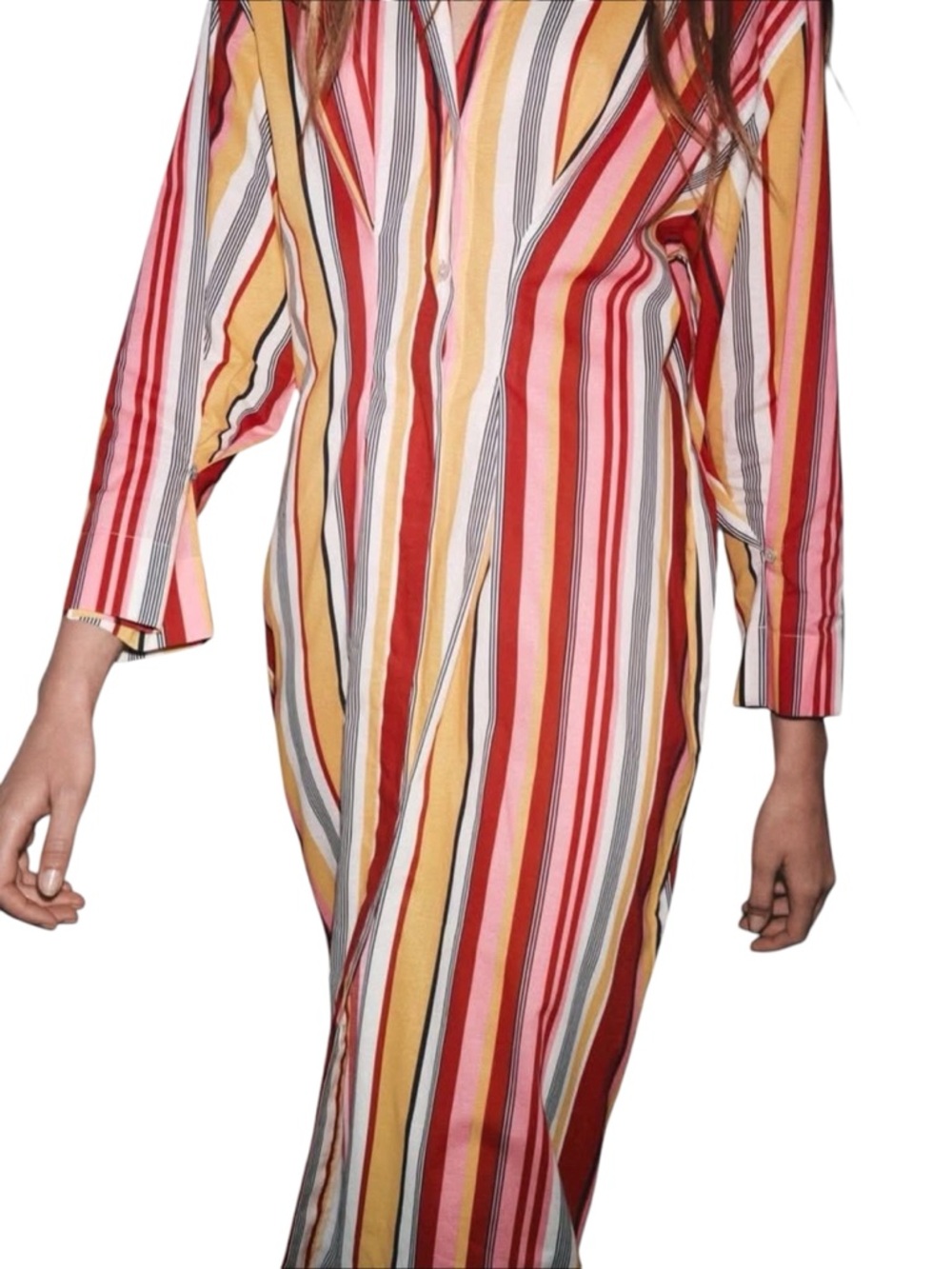 ZARA ZW NWT Collection Striped Cotton Shirt Dress in Sz XS - Picture 4 of 8